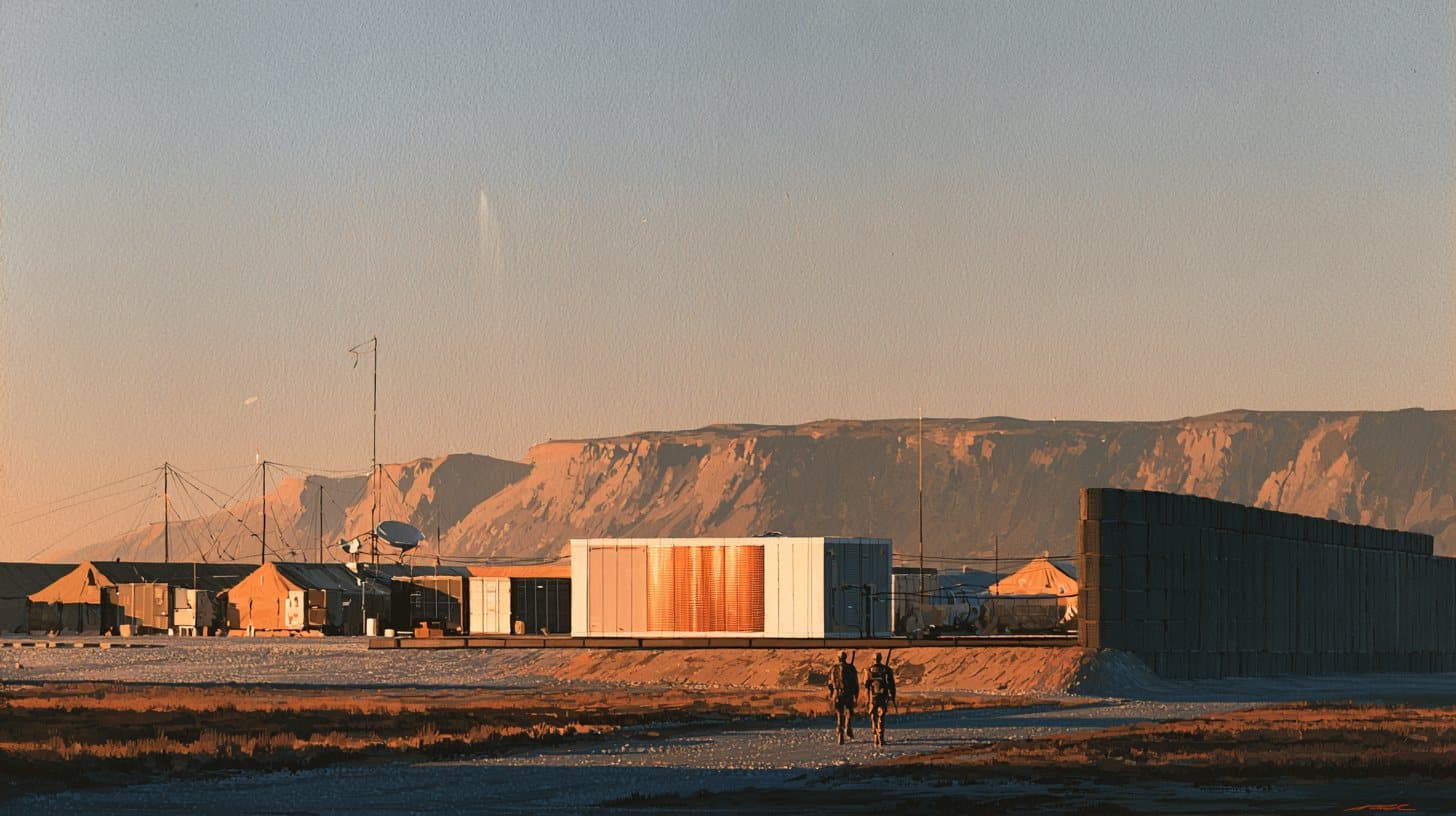 Concept visualization of a container-scale Laurelin field unit at a host site
