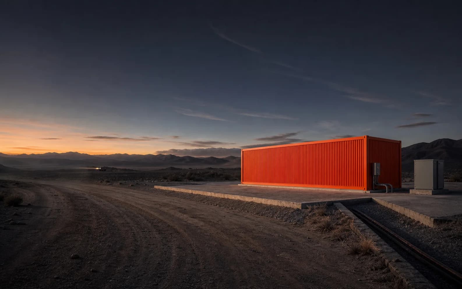Concept visualization of a container-scale Laurelin field unit at a host site